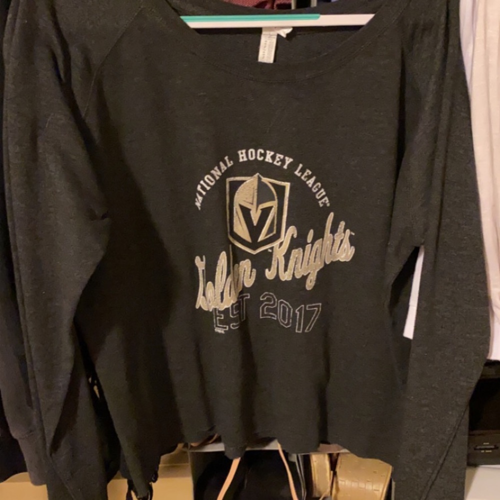 Crop Vegas nights crew sweater
